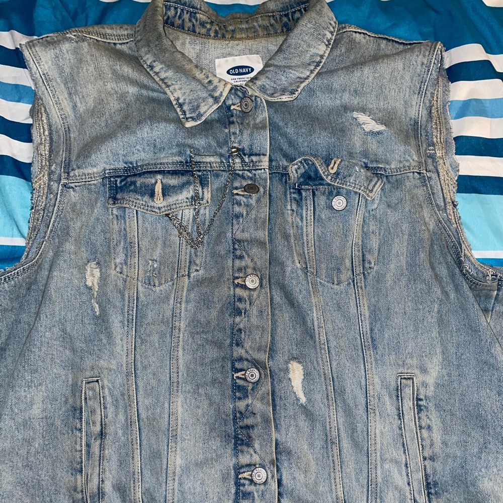 Old Navy cut-off jean jacket